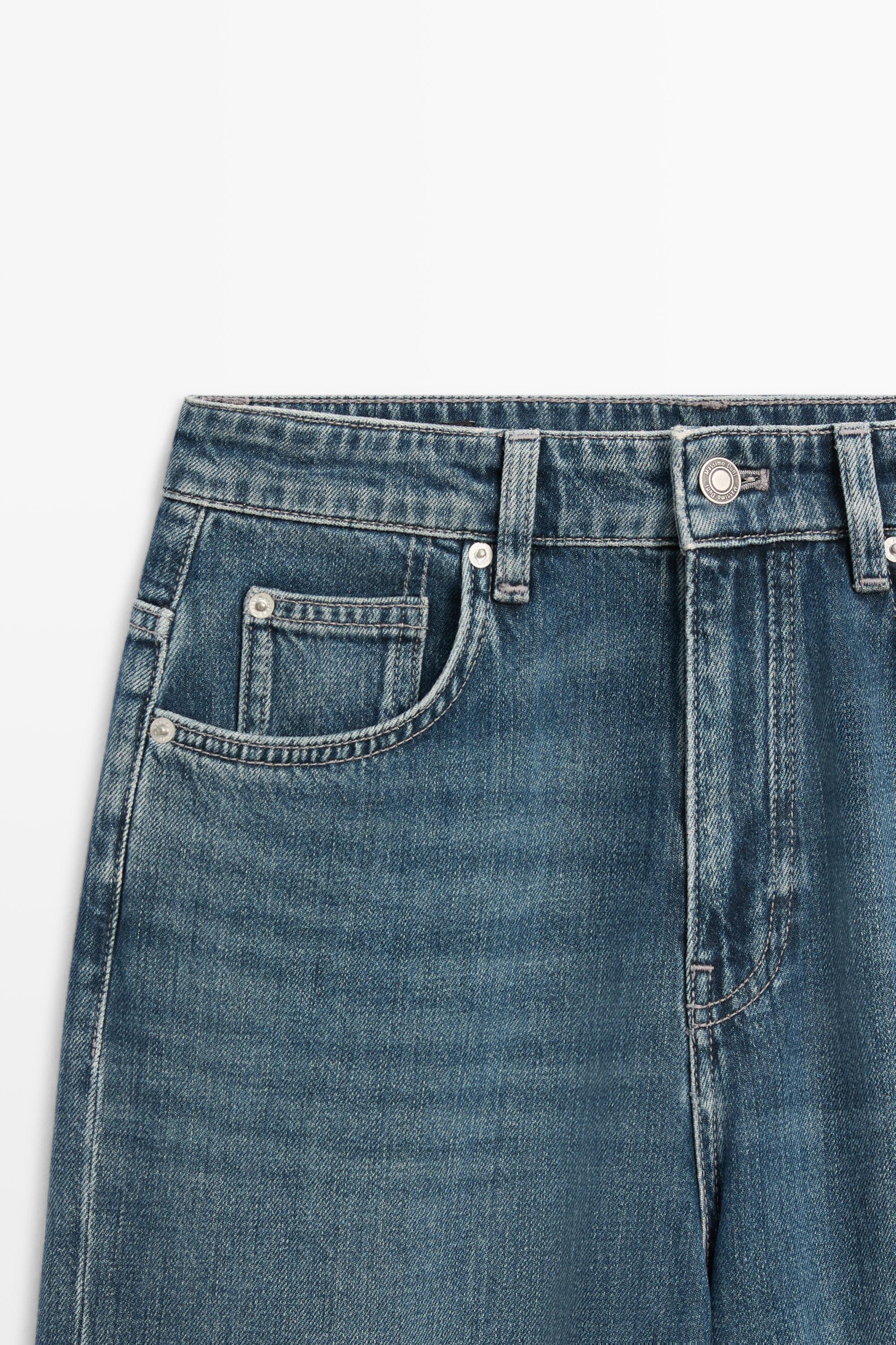 Jean wide leg relaxed taille moyenne